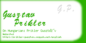 gusztav prikler business card